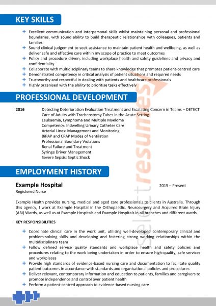 Nursing Resume Design Template