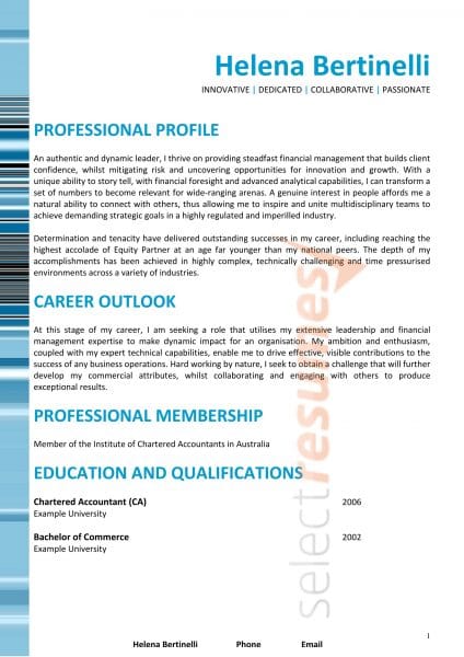 Senior Executive Resume